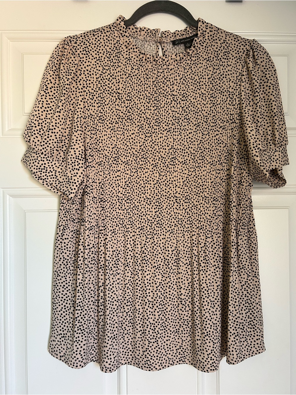 Adrianna Papell Smocked Neck Blouse
